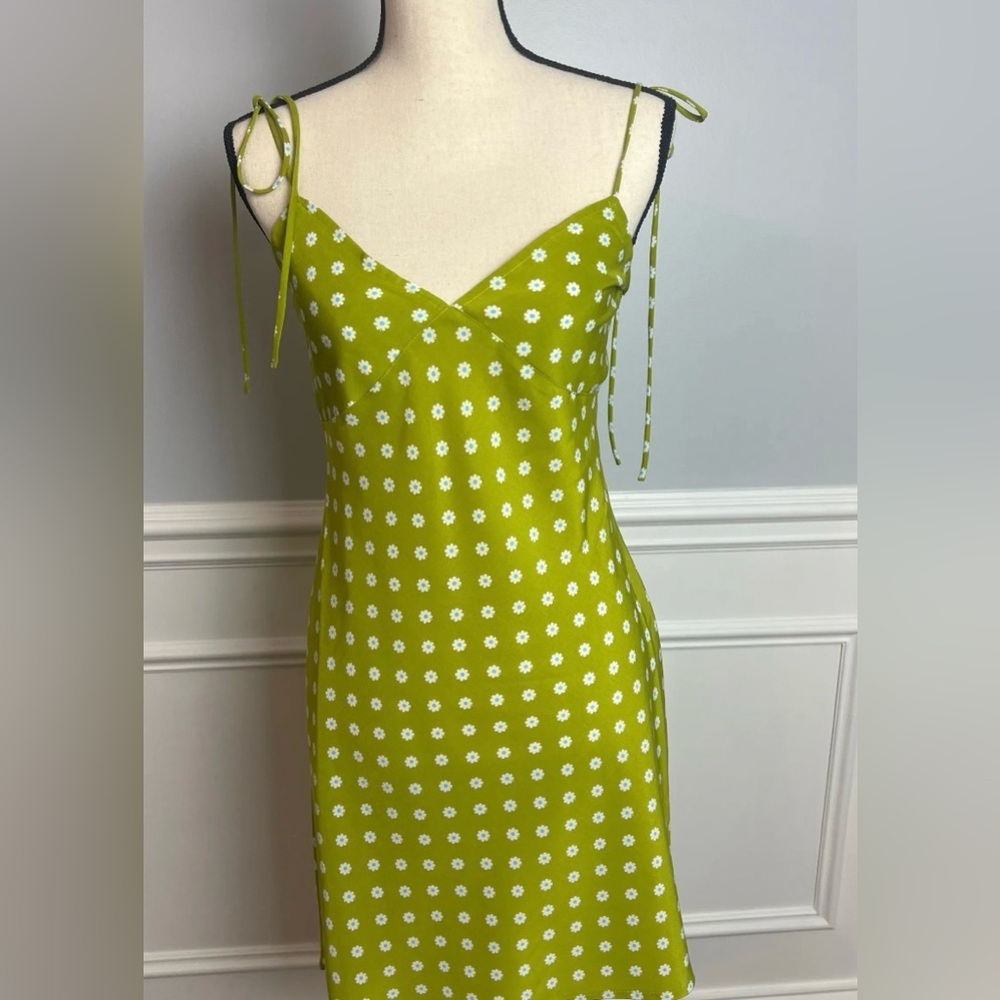 Levi's Green Floral Mini Slip Dress Size XS